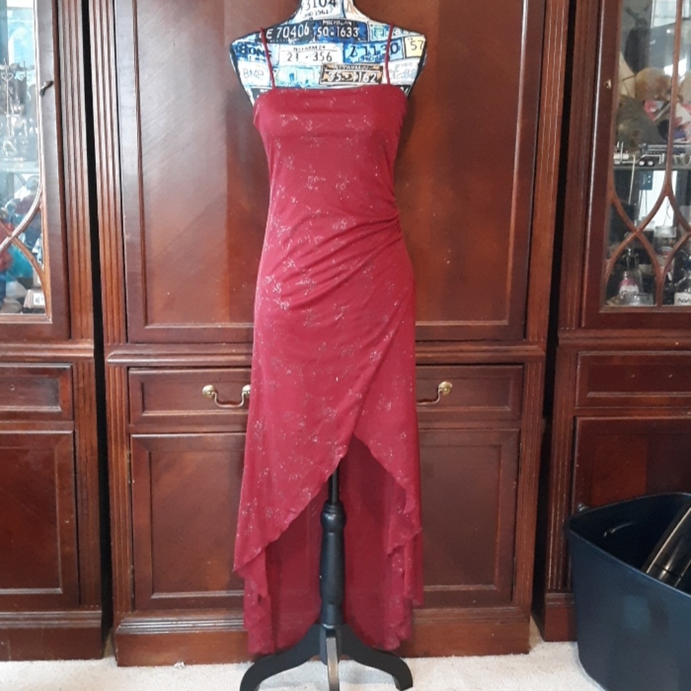 💋❤❤sale❤❤♦️Beautiful ♦️Red Dress high low - Picture 1 of 8